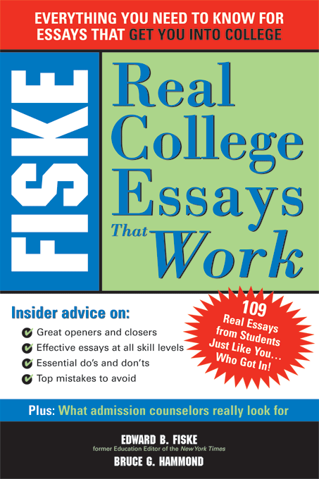 Title details for Fiske Real College Essays That Work by Edward B. Fiske - Available